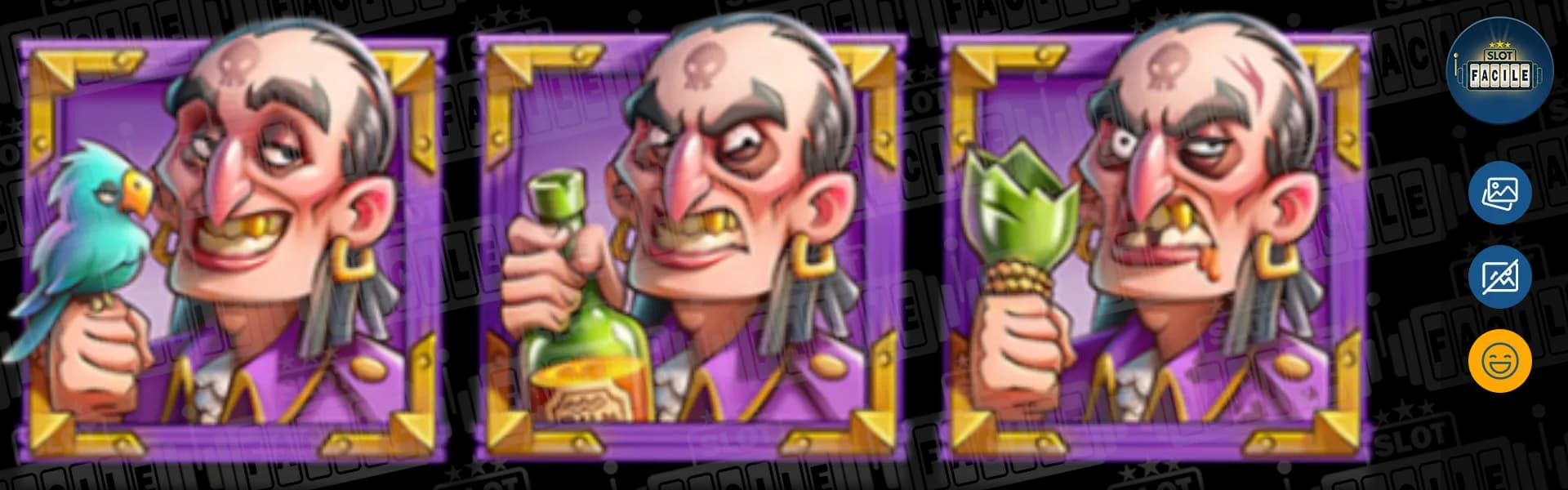 Crabby's Gold slot machine gratis su slotfacile simbolo pirata viola.webp